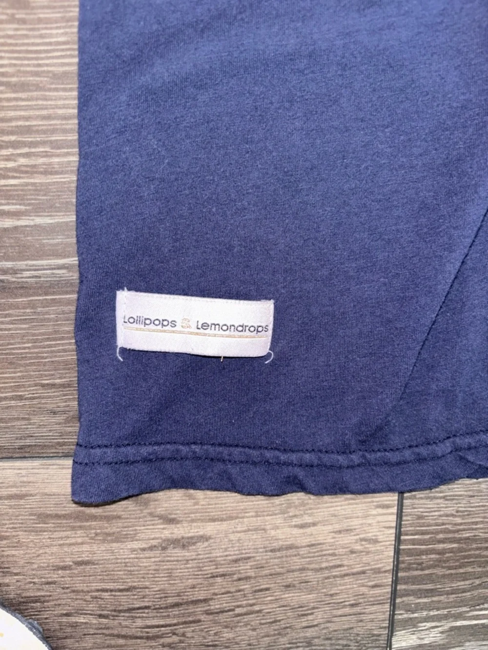 Girls Small Lollipops & Lemondrops Navy Short Sleeve Top - Picture 3 of 4